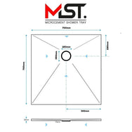 Resin Rock Microcement Ready Shower Tray Round Drain